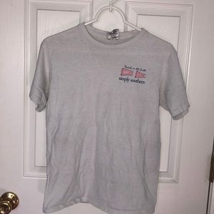 White simply southern tee